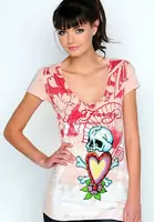 t shirt ed hardy 2012 style femmes header red,ed hardy parfums